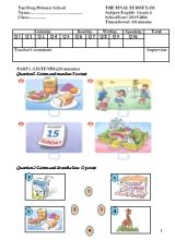 Đề kiểm tra cuối năm Tiếng anh lớp 4 - Năm học 2015-2016 - Trường Tiểu học Tân Đông